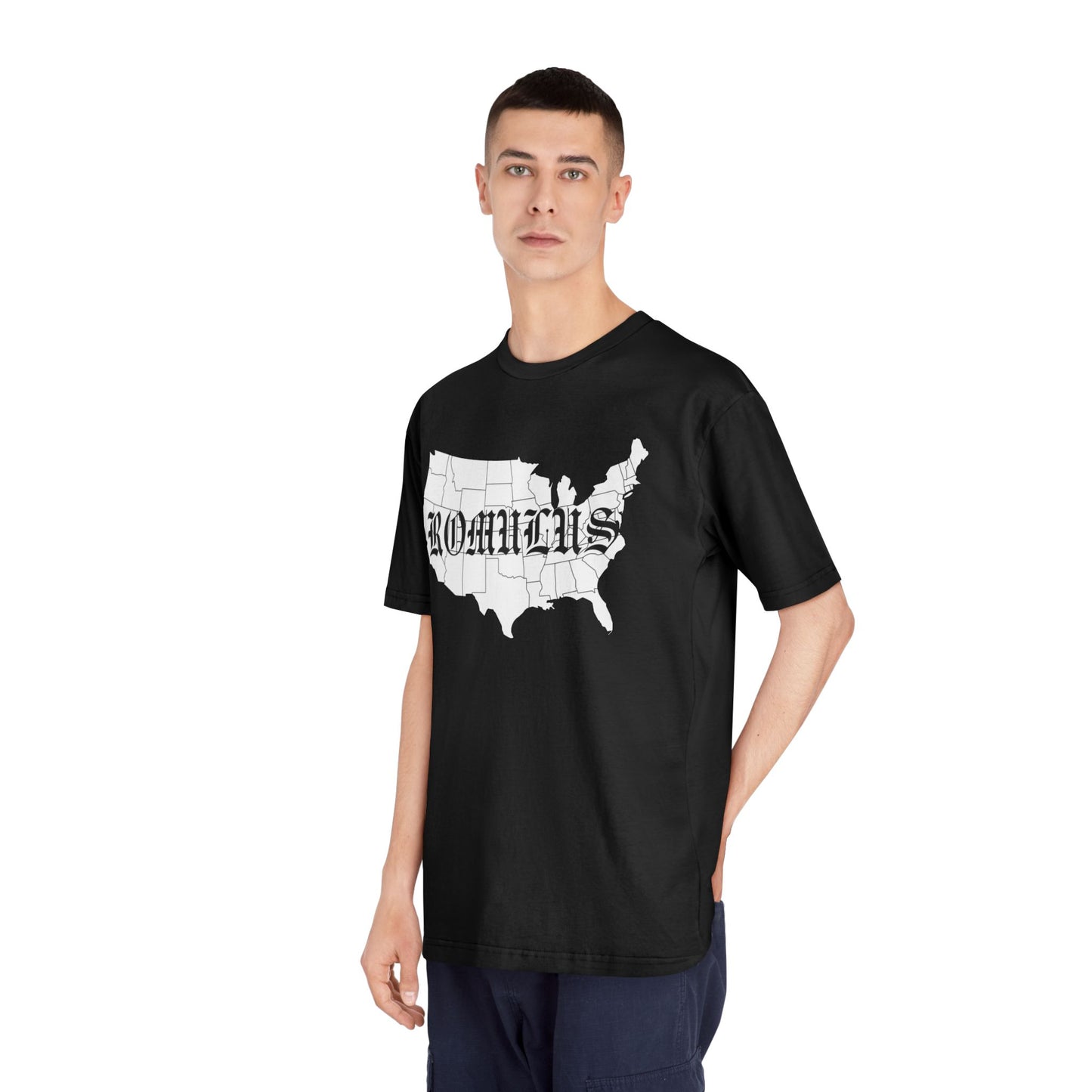 Romulus Unisex Classic Crewneck T-Shirt - Minimalist USA Map Design