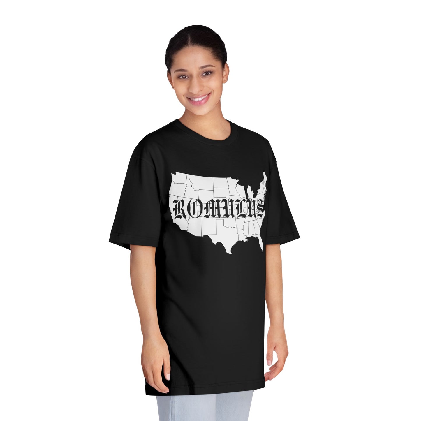 Romulus Unisex Classic Crewneck T-Shirt - Minimalist USA Map Design